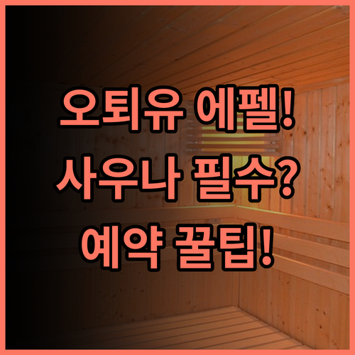오퇴유 투어 에펠 솔직 후기, 사우나 시설과 예약 팁 공유합니다