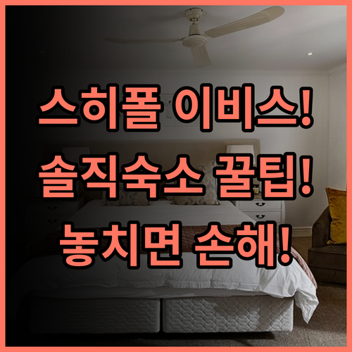 이비스 스히폴 암스테르담 에어포트 솔직 후기 및 숙소 팁 총정리